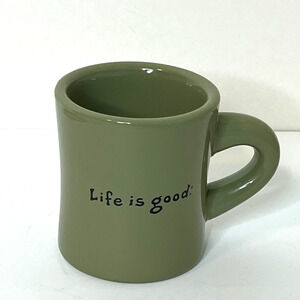Life is Good United We Ride Green Ceramic Diner Mug Good Home